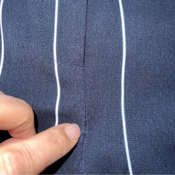 Anthropologie | Ett:twa piped and striped Orange White Blue pants Sz small comfy - Picture 4 of 10